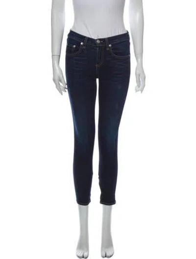 Pre-owned Rag & Bone Mid-rise Skinny Leg Jeans In Blue