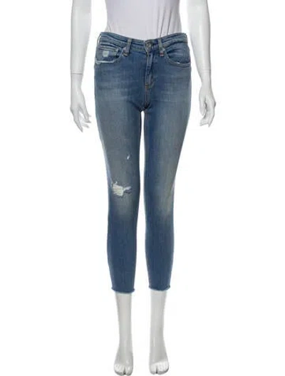 Pre-owned Rag & Bone Mid-rise Skinny Leg Jeans In Blue