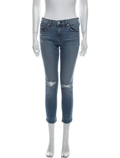 Pre-owned Rag & Bone Mid-rise Skinny Leg Jeans In Blue