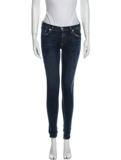 Pre-owned Rag & Bone Mid-rise Skinny Leg Jeans In Blue