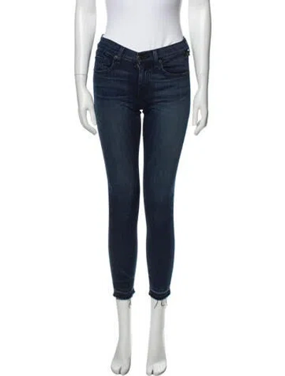 Pre-owned Rag & Bone Mid-rise Skinny Leg Jeans In Blue
