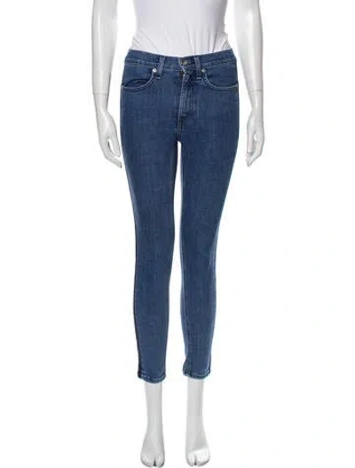 Pre-owned Rag & Bone Mid-rise Skinny Leg Jeans In Blue