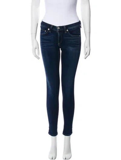 Pre-owned Rag & Bone Mid-rise Skinny Leg Jeans In Blue