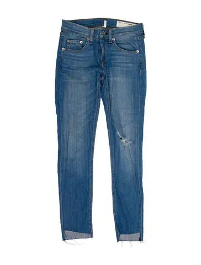 Pre-owned Rag & Bone Mid-rise Skinny Leg Jeans In Blue