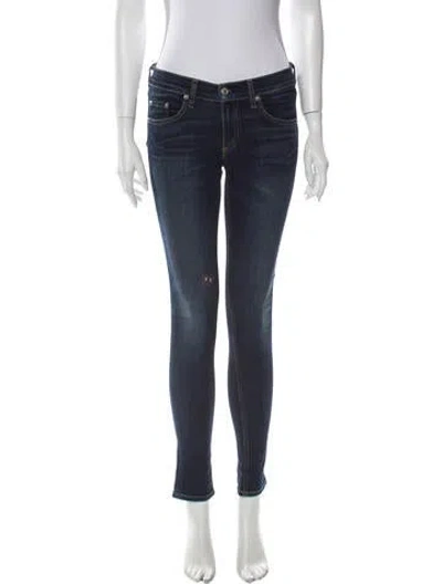 Pre-owned Rag & Bone Mid-rise Skinny Leg Jeans In Blue