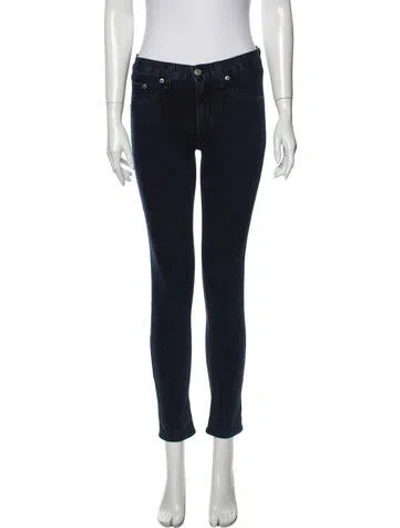 Pre-owned Rag & Bone Mid-rise Skinny Leg Jeans In Blue