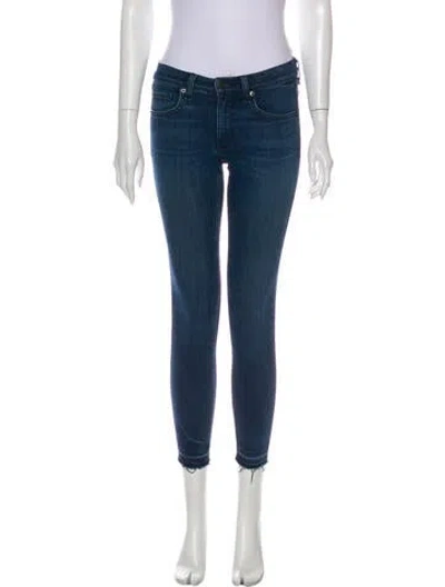 Pre-owned Rag & Bone Mid-rise Skinny Leg Jeans In Blue