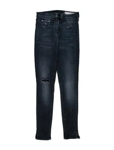 Pre-owned Rag & Bone Mid-rise Skinny Leg Jeans In Blue