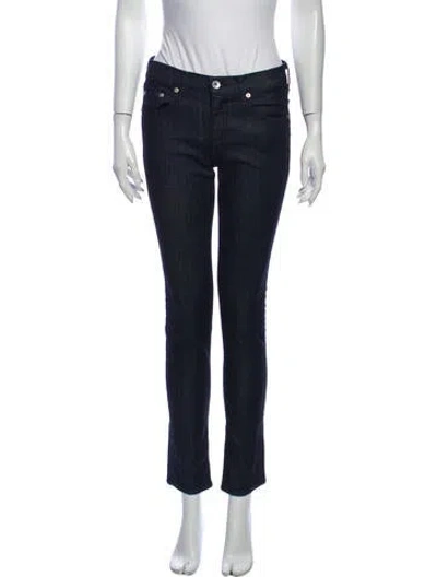 Pre-owned Rag & Bone Mid-rise Skinny Leg Jeans In Blue