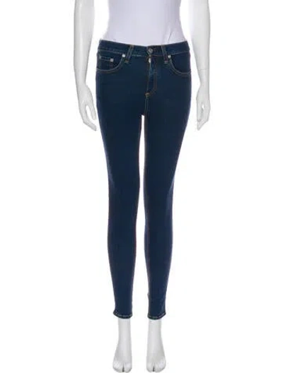 Pre-owned Rag & Bone Mid-rise Skinny Leg Jeans In Blue
