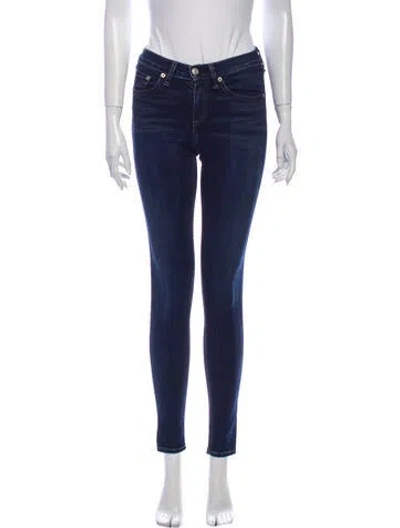 Pre-owned Rag & Bone Mid-rise Skinny Leg Jeans In Blue