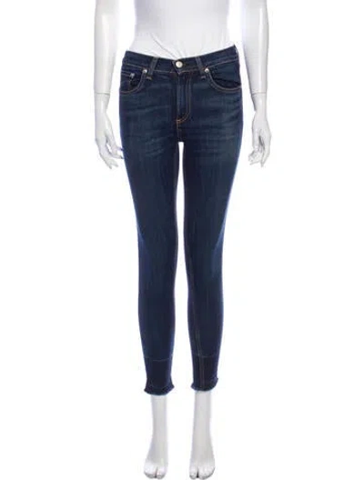 Pre-owned Rag & Bone Mid-rise Skinny Leg Jeans In Blue