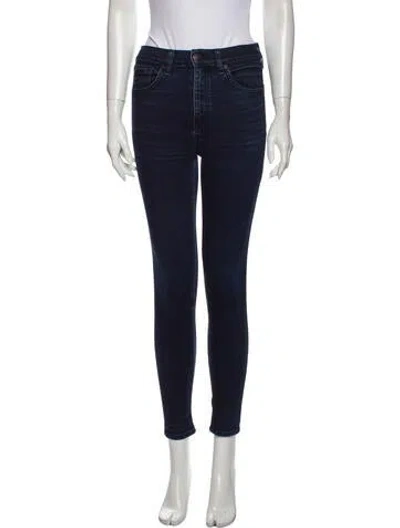 Pre-owned Rag & Bone Mid-rise Skinny Leg Jeans In Blue