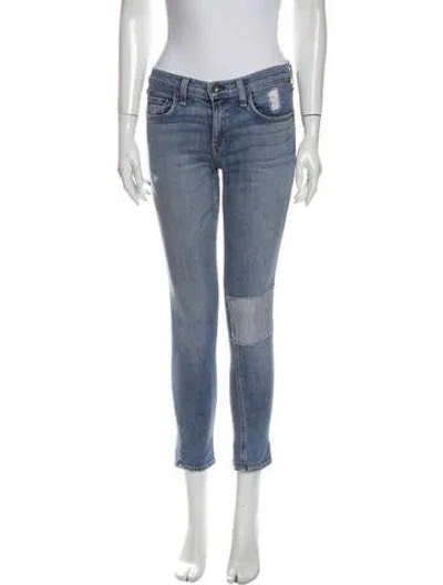 Pre-owned Rag & Bone Mid-rise Skinny Leg Jeans In Blue