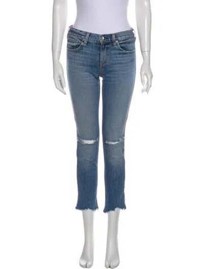 Pre-owned Rag & Bone Mid-rise Skinny Leg Jeans In Blue