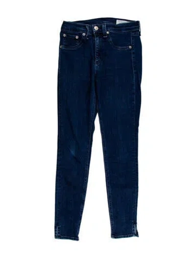 Pre-owned Rag & Bone Mid-rise Skinny Leg Jeans In Blue