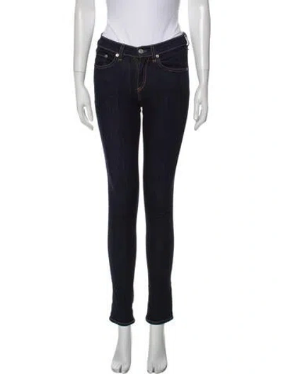 Pre-owned Rag & Bone Mid-rise Skinny Leg Jeans In Blue