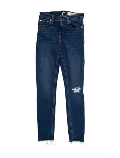 Pre-owned Rag & Bone Mid-rise Skinny Leg Jeans In Blue