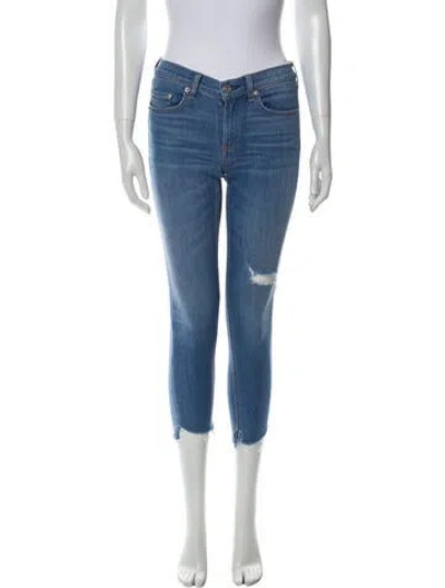 Pre-owned Rag & Bone Mid-rise Skinny Leg Jeans In Blue