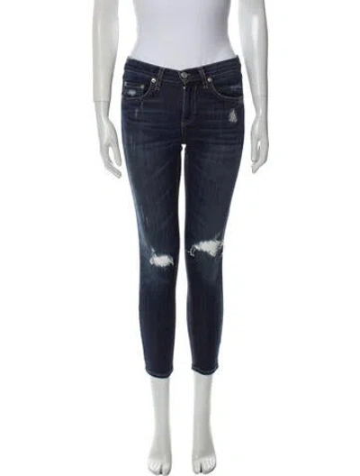 Pre-owned Rag & Bone Mid-rise Skinny Leg Jeans In Blue