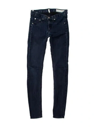 Pre-owned Rag & Bone Mid-rise Skinny Leg Jeans In Blue