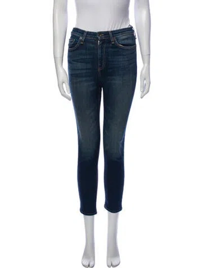 Pre-owned Rag & Bone Mid-rise Skinny Leg Jeans In Blue