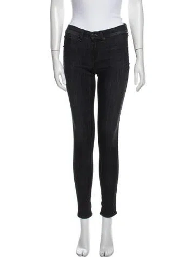 Pre-owned Rag & Bone Mid-rise Skinny Leg Jeans In Blue