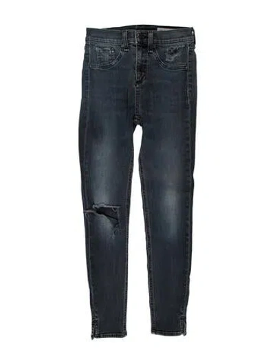 Pre-owned Rag & Bone Mid-rise Skinny Leg Jeans In Blue