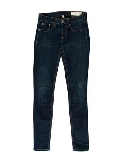 Pre-owned Rag & Bone Mid-rise Skinny Leg Jeans In Blue