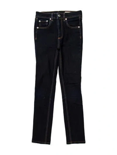 Pre-owned Rag & Bone Mid-rise Skinny Leg Jeans In Blue