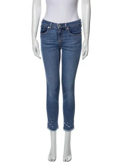 Pre-owned Rag & Bone Mid-rise Skinny Leg Jeans In Blue