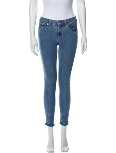 Pre-owned Rag & Bone Mid-rise Skinny Leg Jeans In Blue