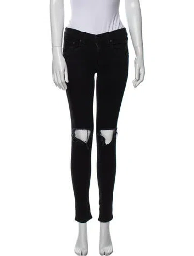 Pre-owned Rag & Bone Mid-rise Skinny Leg Jeans In Blue