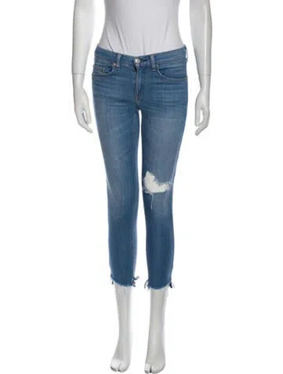 Pre-owned Rag & Bone Mid-rise Skinny Leg Jeans In Blue