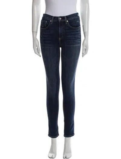 Pre-owned Rag & Bone Mid-rise Skinny Leg Jeans In Blue