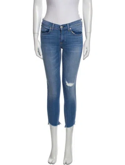 Pre-owned Rag & Bone Mid-rise Skinny Leg Jeans In Blue