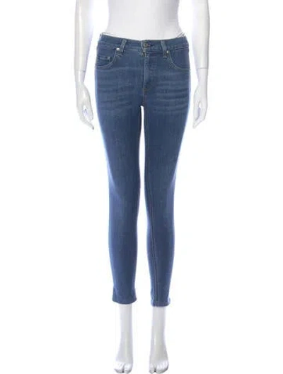 Pre-owned Rag & Bone Mid-rise Skinny Leg Jeans In Blue