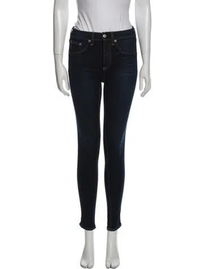Pre-owned Rag & Bone Mid-rise Skinny Leg Jeans In Blue