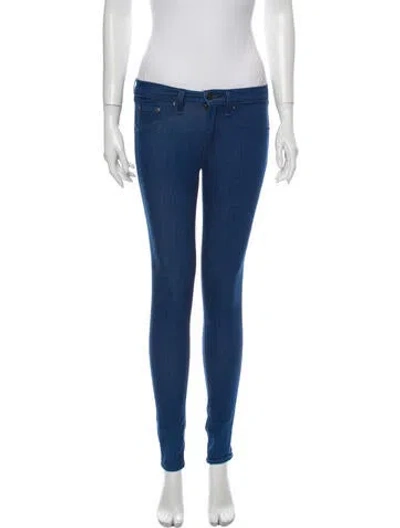 Pre-owned Rag & Bone Mid-rise Skinny Leg Jeans In Blue