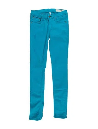 Pre-owned Rag & Bone Mid-rise Skinny Leg Jeans In Blue