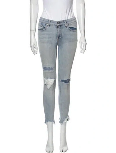 Pre-owned Rag & Bone Mid-rise Skinny Leg Jeans In Blue