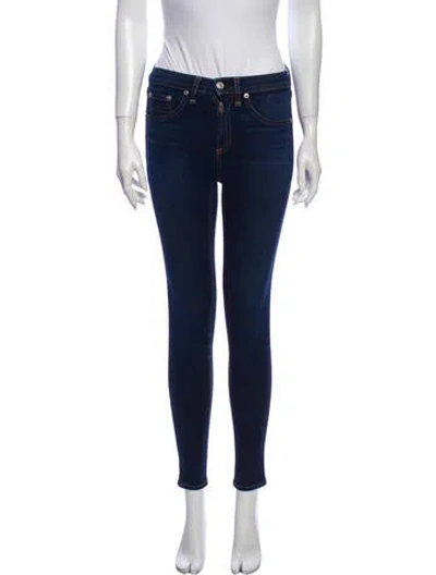 Pre-owned Rag & Bone Mid-rise Skinny Leg Jeans In Blue