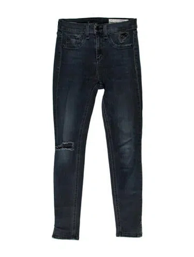 Pre-owned Rag & Bone Mid-rise Skinny Leg Jeans In Blue
