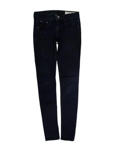 Pre-owned Rag & Bone Mid-rise Skinny Leg Jeans In Blue
