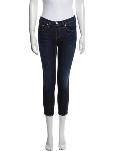 Pre-owned Rag & Bone Mid-rise Skinny Leg Jeans In Blue