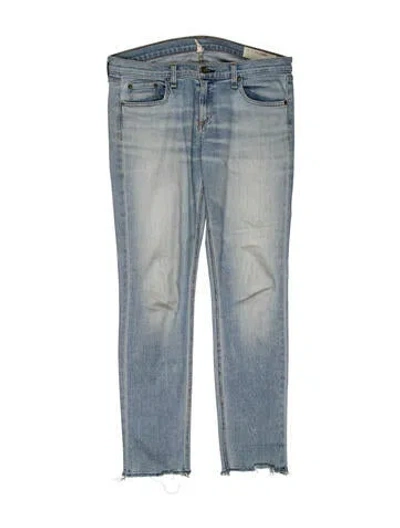 Pre-owned Rag & Bone Mid-rise Skinny Leg Jeans In Blue