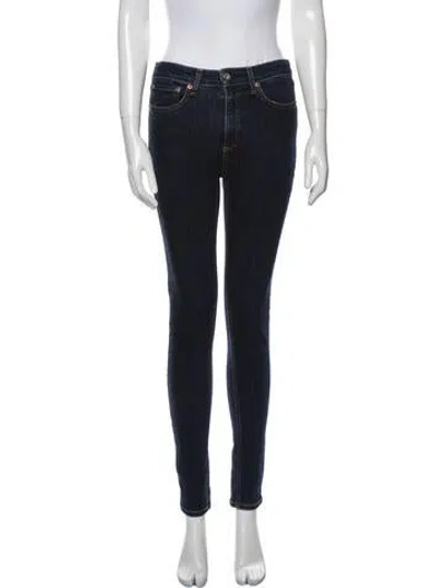 Pre-owned Rag & Bone Mid-rise Skinny Leg Jeans In Blue