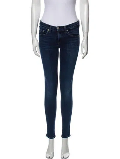 Pre-owned Rag & Bone Mid-rise Skinny Leg Jeans In Blue