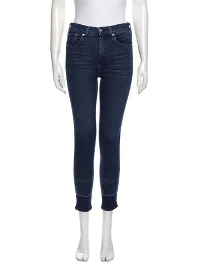 Pre-owned Rag & Bone Mid-rise Skinny Leg Jeans In Blue