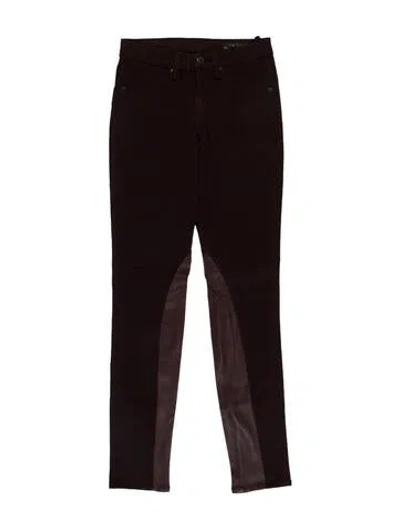 Pre-owned Rag & Bone Mid-rise Skinny Leg Jeans In Burgundy